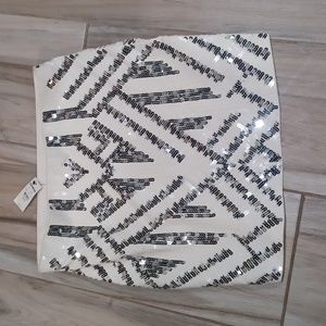 Express iridescent black,white&silver sequin skirt